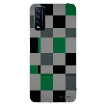 Picasee silikonový průhledný obal pro Vivo Y11s - Block Grid