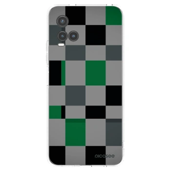 Picasee silikonový průhledný obal pro Vivo Y33s - Block Grid