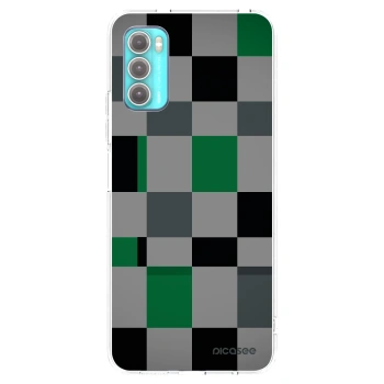 Picasee silikonový průhledný obal pro Motorola Moto G60 - Block Grid