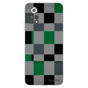 Picasee silikonový průhledný obal pro Xiaomi Poco X4 Pro 5G - Block Grid