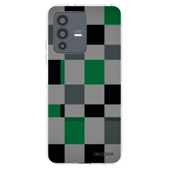 Picasee silikonový průhledný obal pro Vivo V23 5G - Block Grid
