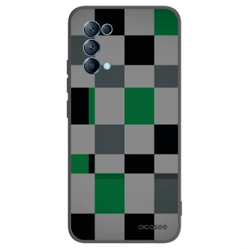 Picasee silikonový černý obal pro OPPO Reno 5 5G - Block Grid