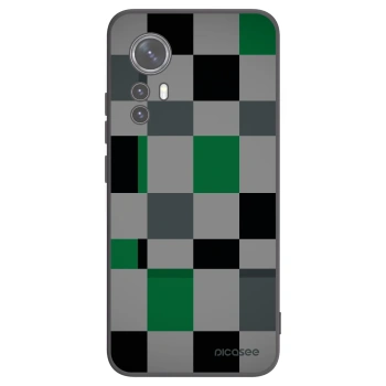 Picasee silikonový černý obal pro Xiaomi 12X - Block Grid