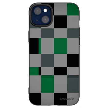 Picasee silikonový černý obal pro Apple iPhone 14 Plus - Block Grid