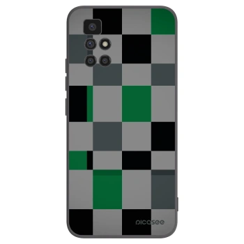 Picasee silikonový černý obal pro Xiaomi Redmi 10 (2022) - Block Grid