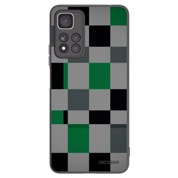 Picasee silikonový černý obal pro Xiaomi Redmi Note 11 Pro+ 5G - Block Grid