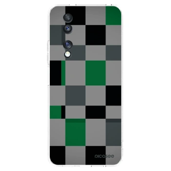 Picasee silikonový průhledný obal pro Honor 70 - Block Grid