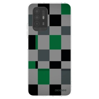 Picasee silikonový průhledný obal pro OPPO A94 5G - Block Grid