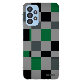 Picasee silikonový průhledný obal pro Samsung Galaxy A23 A235F 4G - Block Grid