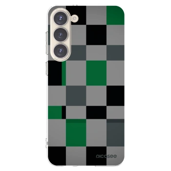 Picasee silikonový průhledný obal pro Samsung Galaxy S23+ 5G - Block Grid