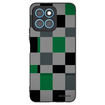 Picasee silikonový černý obal pro Honor X8 5G - Block Grid