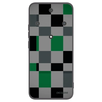 Picasee silikonový černý obal pro Honor Magic5 Lite 5G - Block Grid