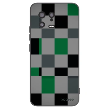 Picasee silikonový černý obal pro Xiaomi 13 - Block Grid