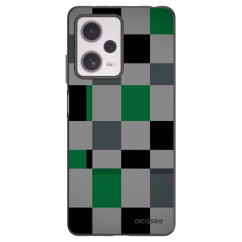 Picasee silikonový černý obal pro Xiaomi Redmi Note 12 Pro+ 5G - Block Grid