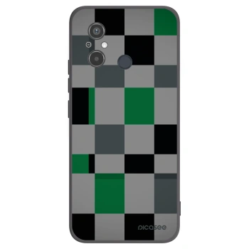 Picasee silikonový černý obal pro Xiaomi Redmi 12C - Block Grid