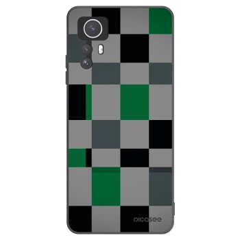 Picasee silikonový černý obal pro Xiaomi Redmi Note 12S - Block Grid