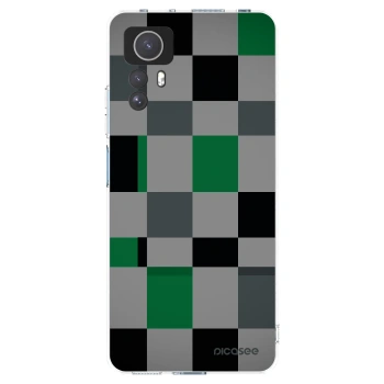 Picasee silikonový průhledný obal pro Xiaomi Redmi Note 12S - Block Grid