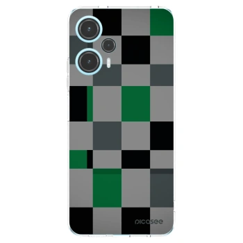 Picasee silikonový průhledný obal pro Xiaomi Poco F5 - Block Grid