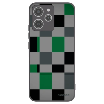 Picasee silikonový černý obal pro Xiaomi Redmi 12 4G - Block Grid
