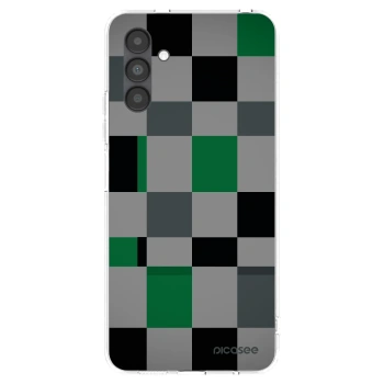 Picasee silikonový průhledný obal pro Samsung Galaxy A04s A047F - Block Grid