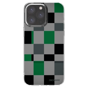 Picasee silikonový průhledný obal pro Apple iPhone 15 Pro Max - Block Grid