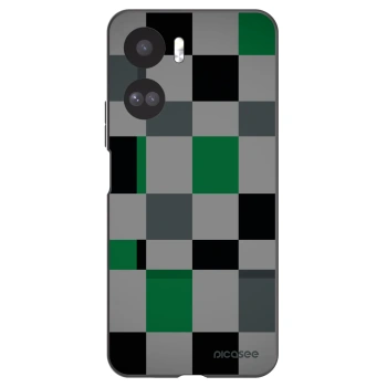 Picasee silikonový černý obal pro Honor 90 Lite 5G - Block Grid