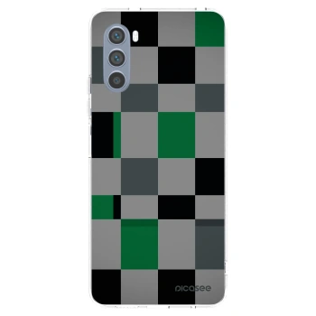 Picasee silikonový průhledný obal pro Motorola Moto G62 - Block Grid