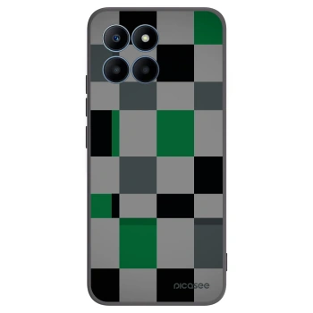 Picasee silikonový černý obal pro Honor 70 Lite - Block Grid