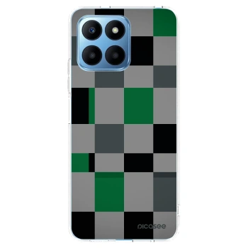 Picasee silikonový průhledný obal pro Honor 70 Lite - Block Grid