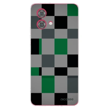 Picasee silikonový průhledný obal pro Motorola Moto G84 5G - Block Grid
