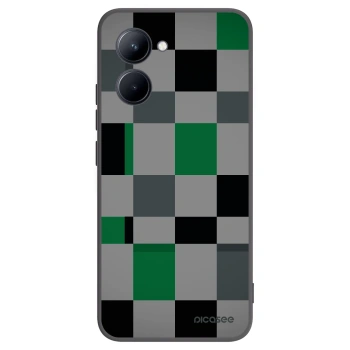 Picasee silikonový černý obal pro Realme C33 (2023) - Block Grid