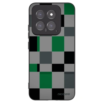 Picasee silikonový černý obal pro Xiaomi 14 - Block Grid