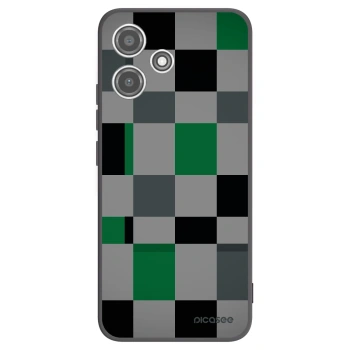 Picasee silikonový černý obal pro Xiaomi Redmi 12 5G - Block Grid