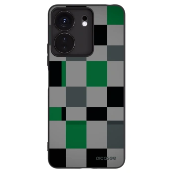Picasee silikonový černý obal pro Xiaomi Redmi 13C 4G - Block Grid