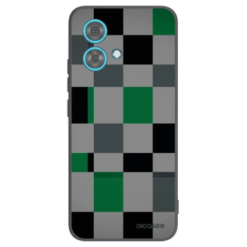 Picasee silikonový černý obal pro Motorola Edge 40 Neo - Block Grid