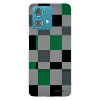 Picasee silikonový průhledný obal pro Motorola Edge 40 Neo - Block Grid