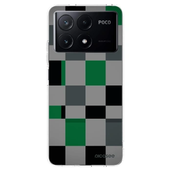 Picasee silikonový průhledný obal pro Xiaomi Poco X6 Pro - Block Grid