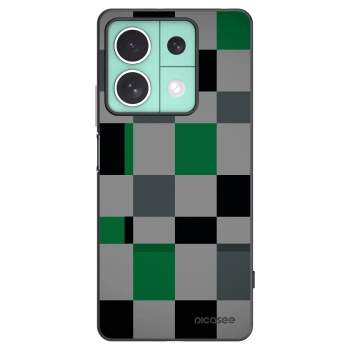 Picasee silikonový černý obal pro Xiaomi Redmi Note 13 5G - Block Grid