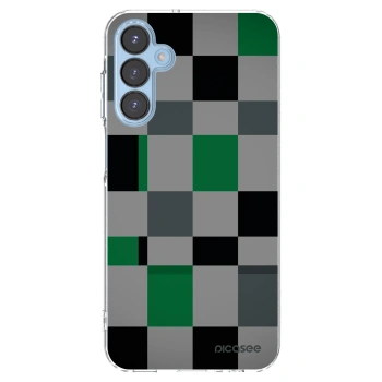 Picasee silikonový průhledný obal pro Samsung Galaxy A15 A156B 5G - Block Grid