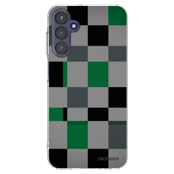 Picasee silikonový průhledný obal pro Samsung Galaxy A15 A155F 4G - Block Grid