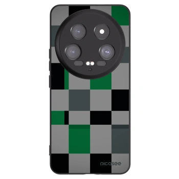 Picasee silikonový černý obal pro Xiaomi 14 Ultra - Block Grid