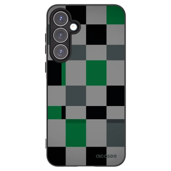 Picasee silikonový černý obal pro Samsung Galaxy A55 5G A556B - Block Grid