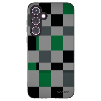 Picasee silikonový černý obal pro Samsung Galaxy A35 5G A356B - Block Grid