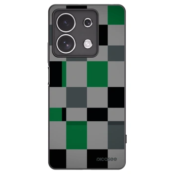 Picasee silikonový černý obal pro Xiaomi Redmi Note 13 4G - Block Grid