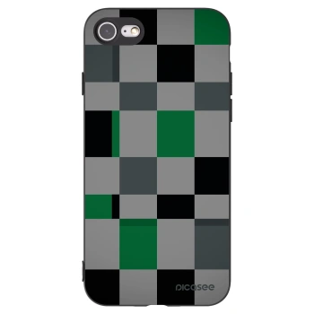 Picasee silikonový černý obal pro Apple iPhone 8 - Block Grid