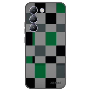 Picasee silikonový černý obal pro Vivo V40 SE 5G - Block Grid