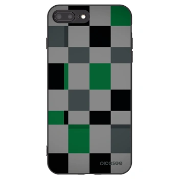 Picasee silikonový černý obal pro Apple iPhone 7 Plus - Block Grid