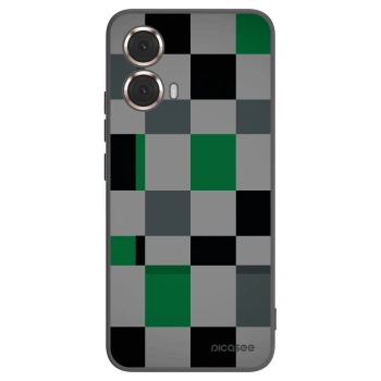 Picasee silikonový černý obal pro Motorola Moto G85 - Block Grid