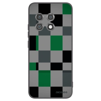 Picasee silikonový černý obal pro OnePlus 11 5G - Block Grid