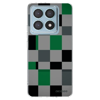 Picasee silikonový průhledný obal pro Xiaomi 14T Pro - Block Grid